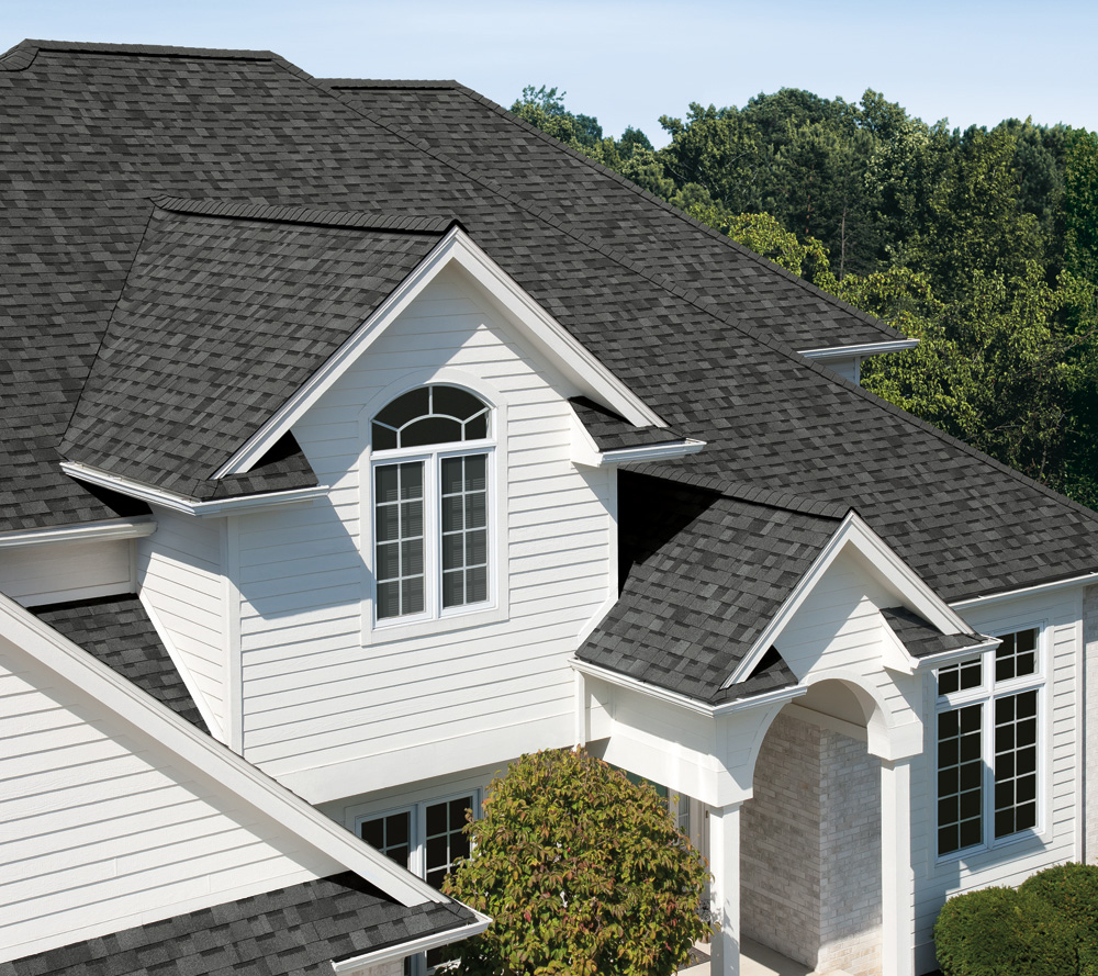 owens corning estate grey asphalt shingle roof