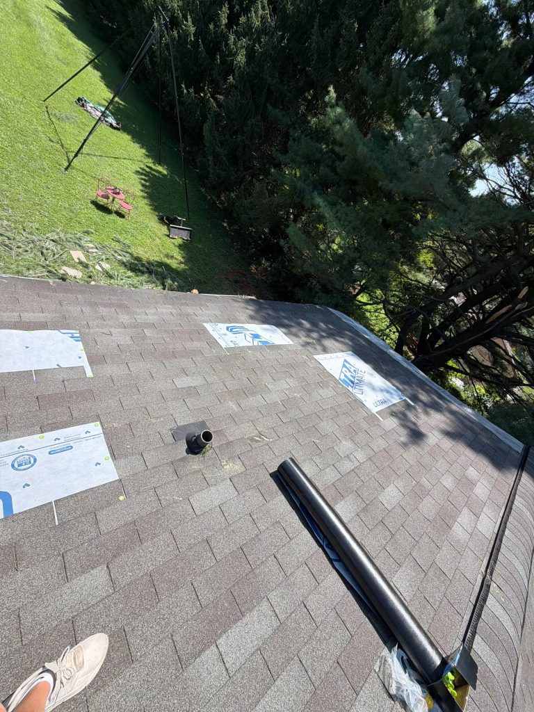 completed roof replacement after storm damage