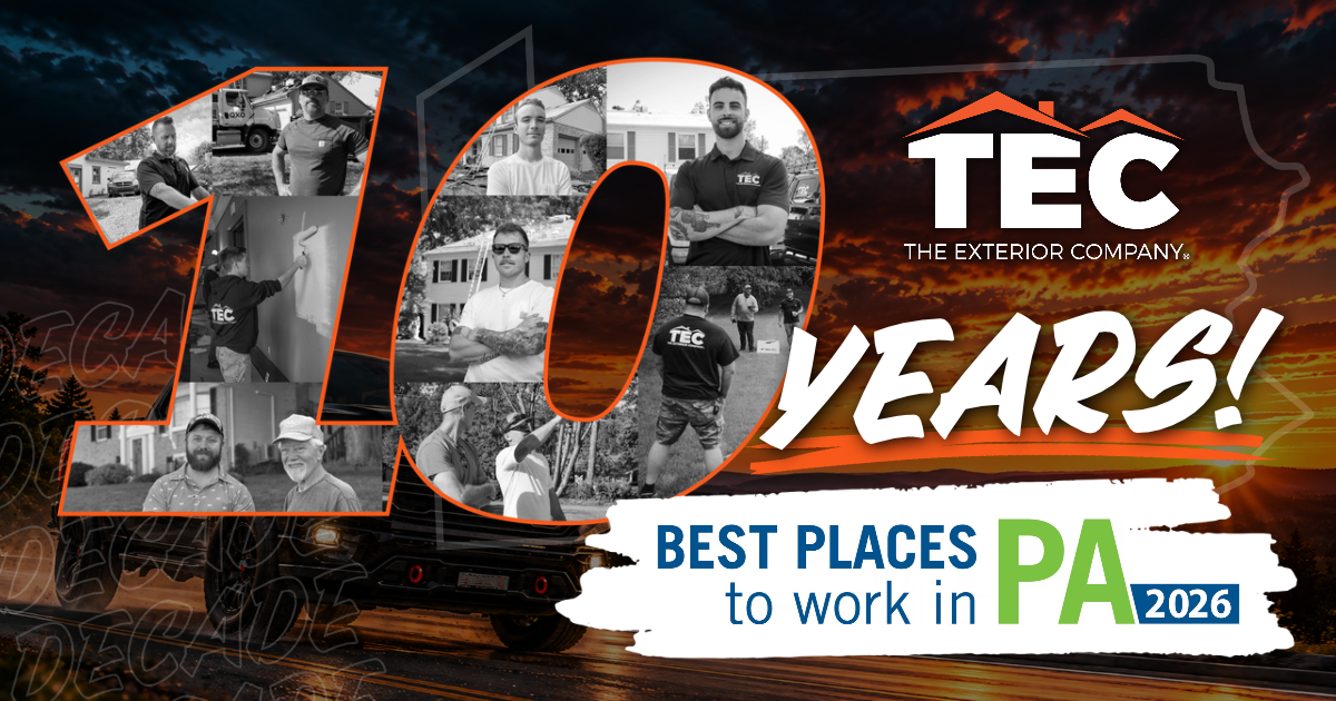 10 for 10: The Exterior Company Named a Best Place to Work in PA — Again